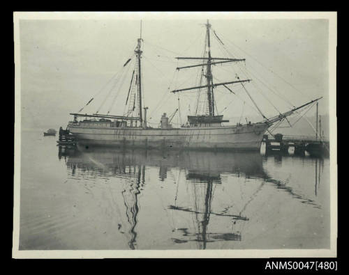 Two masted Brigantine at a jetty