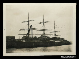 Three masted ship BARMEN 1775 tonnes moored at Sydney