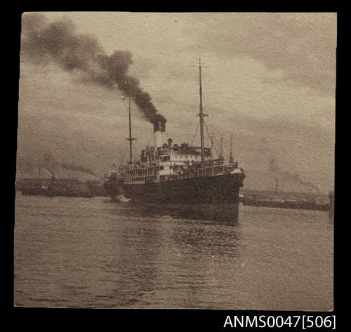 SS CANBERRA, Howard Smith Line, underway in a Harbour