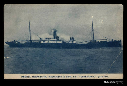 Messrs. McIlwraith, McEacharn & Co's  SS COOEYANNA - 2922 tons