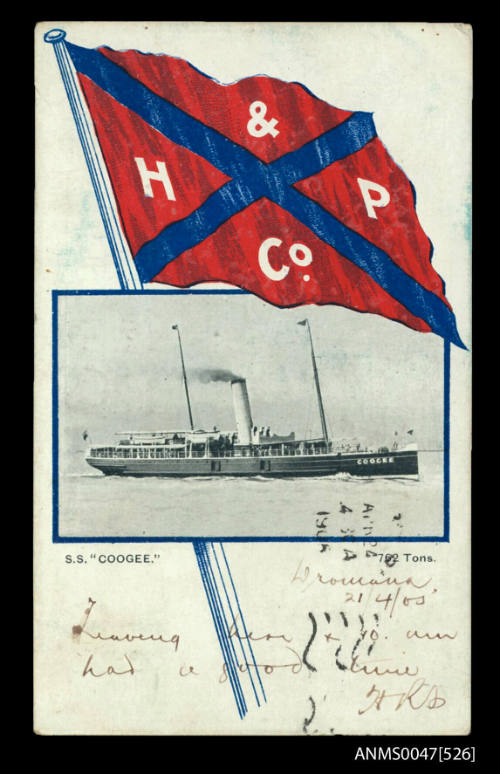 SS COOGEE, 762 tonnes, Huddart Parker and Co.