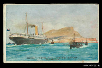 Orient - Royal Mail Line SS OMRAH at Gilbraltar