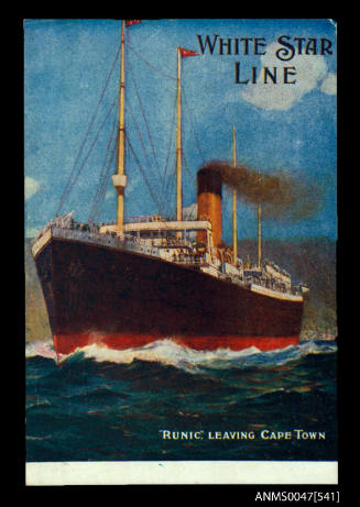 White Star Line - RUNIC leaving Capetown