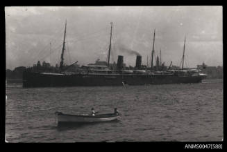 Orient Line SS ORMUZ underway in Sydney Harbour