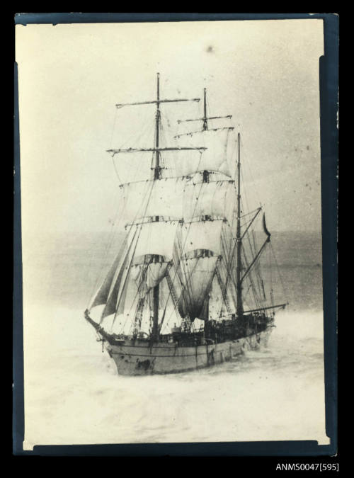 Three masted iron barque NEWFIELD, wrecked near Cape Otway, Victoria, Australia