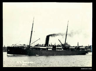 SS MONOWAI passenger ship, under way in harbour