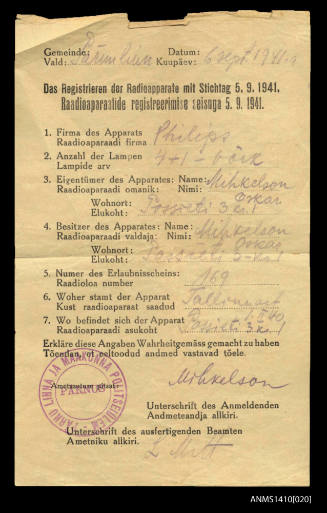 Philips radio licence