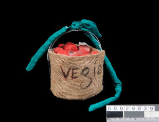 Model of a vegetable basket made by Gina Sinozich