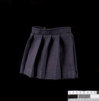 Miniature school uniform skirt made by Gina Sinozich