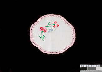 Embroidered doily made by Anu Mihkelson