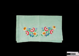 Embroidered hand towel made by Anu Mihkelson