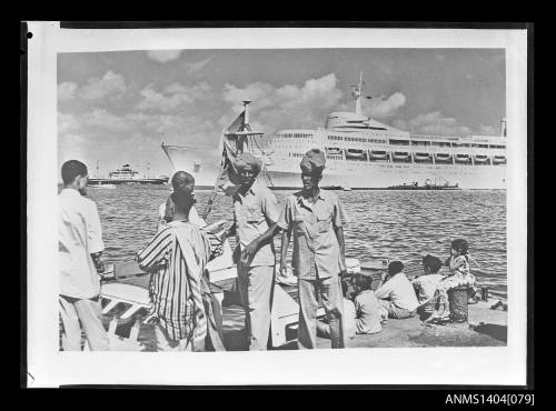 Aden with SS CANBERRA in background. P&O Orient Line.