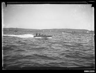 Motor boat QUEENSLAND at the 1912 Motor Boat Championship, Sydney Harbour