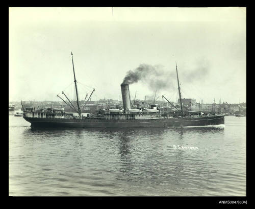 SS VICTORIA, Huddart Parker Line, underway in a harbour