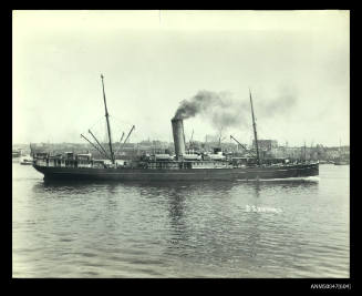 SS VICTORIA, Huddart Parker Line, underway in a harbour