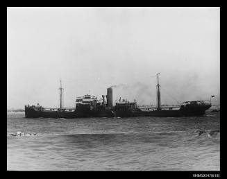 SS BALDINA at sea, port side view