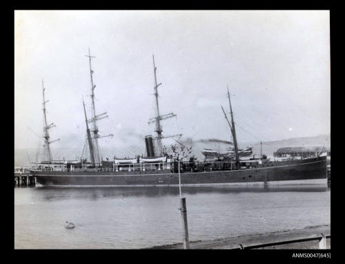 SS BURRUMBEET docked at a wharf