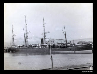 SS BURRUMBEET docked at a wharf