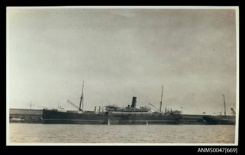 New Zealand Shipping Company passenger ship SS PARAROA berthed at wharf