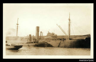 British India Line SS WOODARRAS berthed at wharf