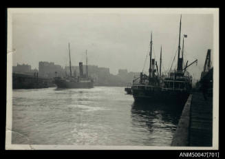 SS MANAWATU berthed against SS WYRALLAH