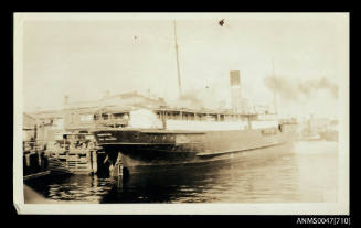 Yorkes Peninsula Steam Ship Company passenger ship SS KOORINGA berthed at wharf