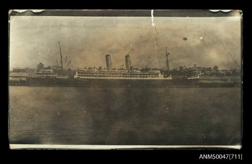 SS ORMONDE passenger ship berthed at wharf on port side in harbour