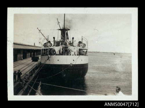 SS CITY OF CANBERRA cargo ship berthed at wharf 