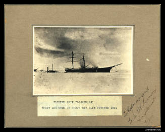 Clipper ship LIGHTNING aground in Corio Bay, Port Phillip Bay Victoria