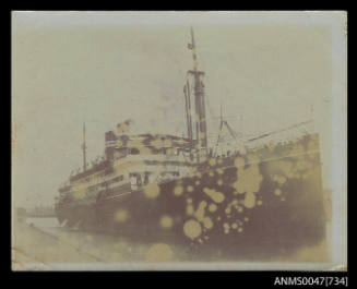 SS INDARRA approaching wharf in harbour