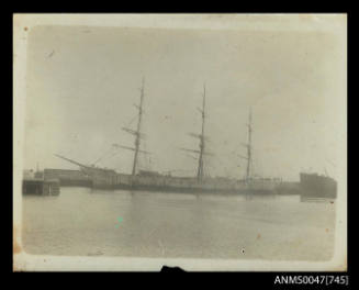 Unidentified three masted fully rigged sailing ship