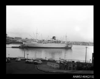 Photographic negative showing the ship NIEUW HOLLAND on Sydney Harbour