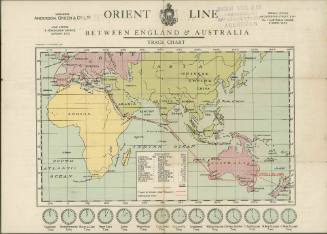 Track chart of Orient Line's England - Australia service