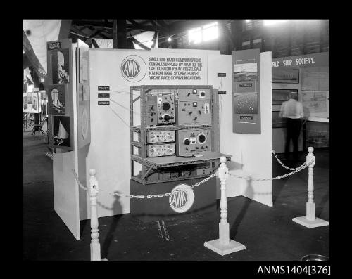 Photographic negative showing an AWA company display relating to the radio relay vessel in the 1969 Sydney-Hobart Yacht Race