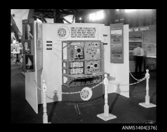 Photographic negative showing an AWA company display relating to the radio relay vessel in the 1969 Sydney-Hobart Yacht Race