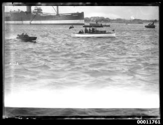 Speedboat BOO SAADA II and steamer OMANA on Sydney harbour