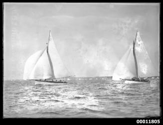 Sloop on Sydney Harbour, inscribed 2887