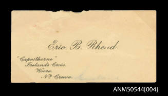 Business card for Eric B Rhead