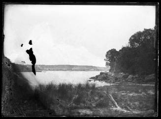 Glass plate negative image of a riverscape, Australia