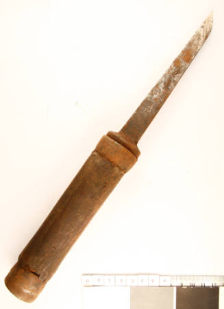 Chisel with wooden handle