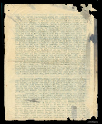 Notes written by Oskar Speck relating to his departure from Surabaya