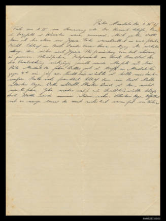 Notes written by Oskar Speck relating to his voyage from Semarang to Japera
