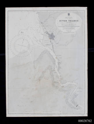 New Zealand, North Island: River Thames (Waiho) from a New Zealand government plan of 1887