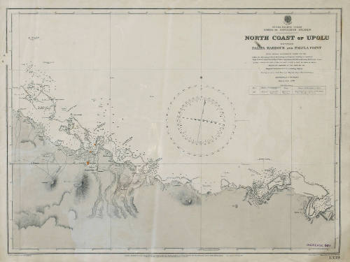 Admiralty Chart No. 1339.  South Pacific Ocean, Samoa or Navigator Islands: north coast of Upolu between Falifa Harbour and Falula Point