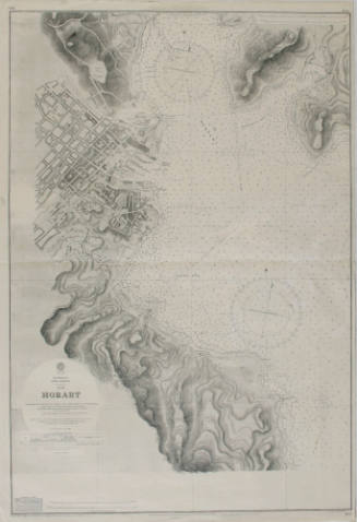TASMANIA, RIVER DERWENT, PORT HOBART.  ORIGINALLY PUBLISHED 1863.