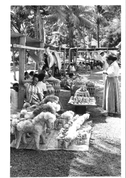 Photograph depicting a Tongan market