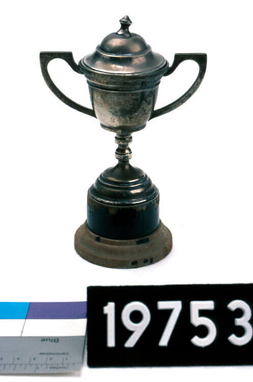 Trophy entitled J H McFarlanr Cup for the Outboard Championship of NSW second