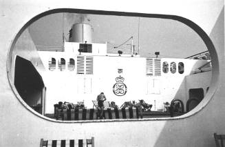 Photograph depicting outer deck of ORIANA