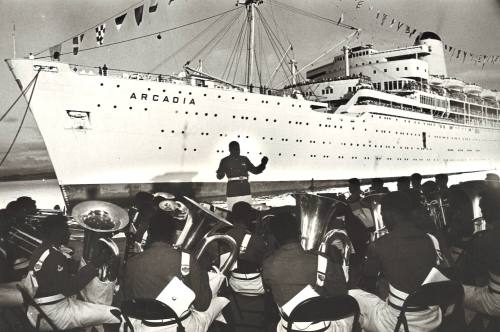 Photograph depicting ARCADIA at a Fijian port