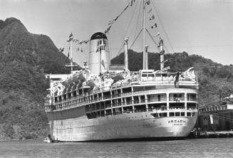 Photograph depicting ARCADIA at a Pacific port